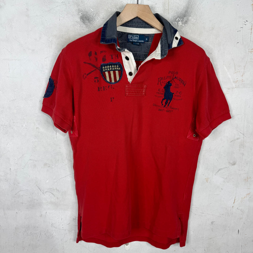 Ralph Lauren Red Sketched Crest Big Pony Polo