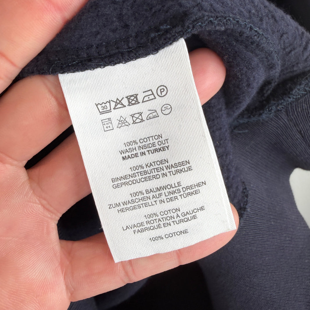 Dries Van Noten Navy Back Zipper Crewneck