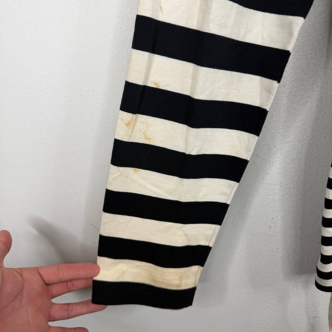 Off White Striped Frame Of Mind LS Shir