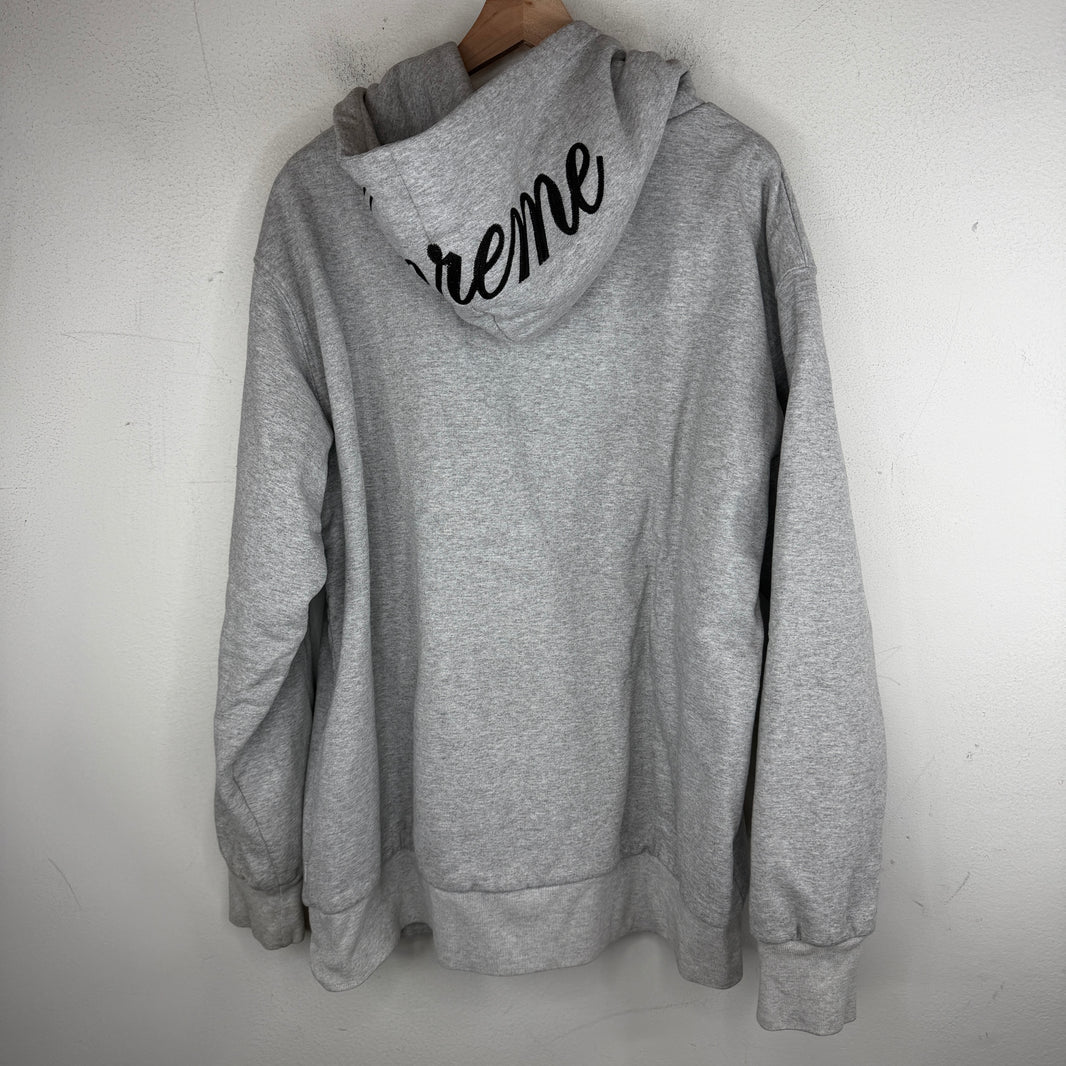 Supreme Hood Logo Thermal Zip Hoodie