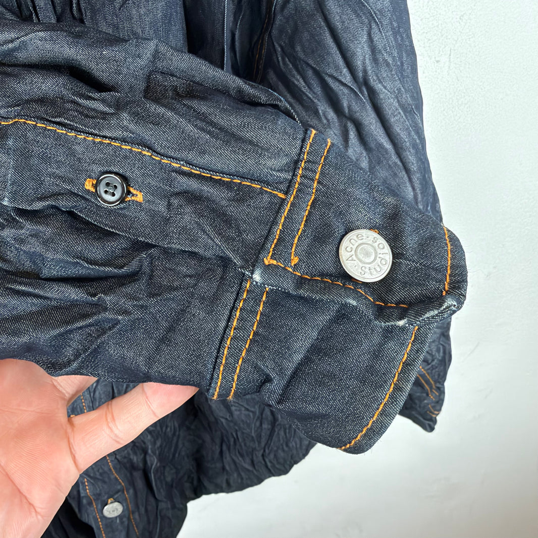 Acne Studios Wrinkled Padded Denim Jacket