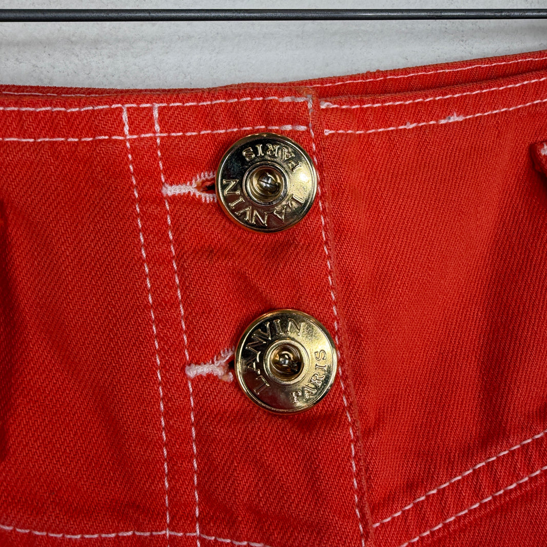 Gallery Dept Lanvin Orange Paint Splatter Jeans