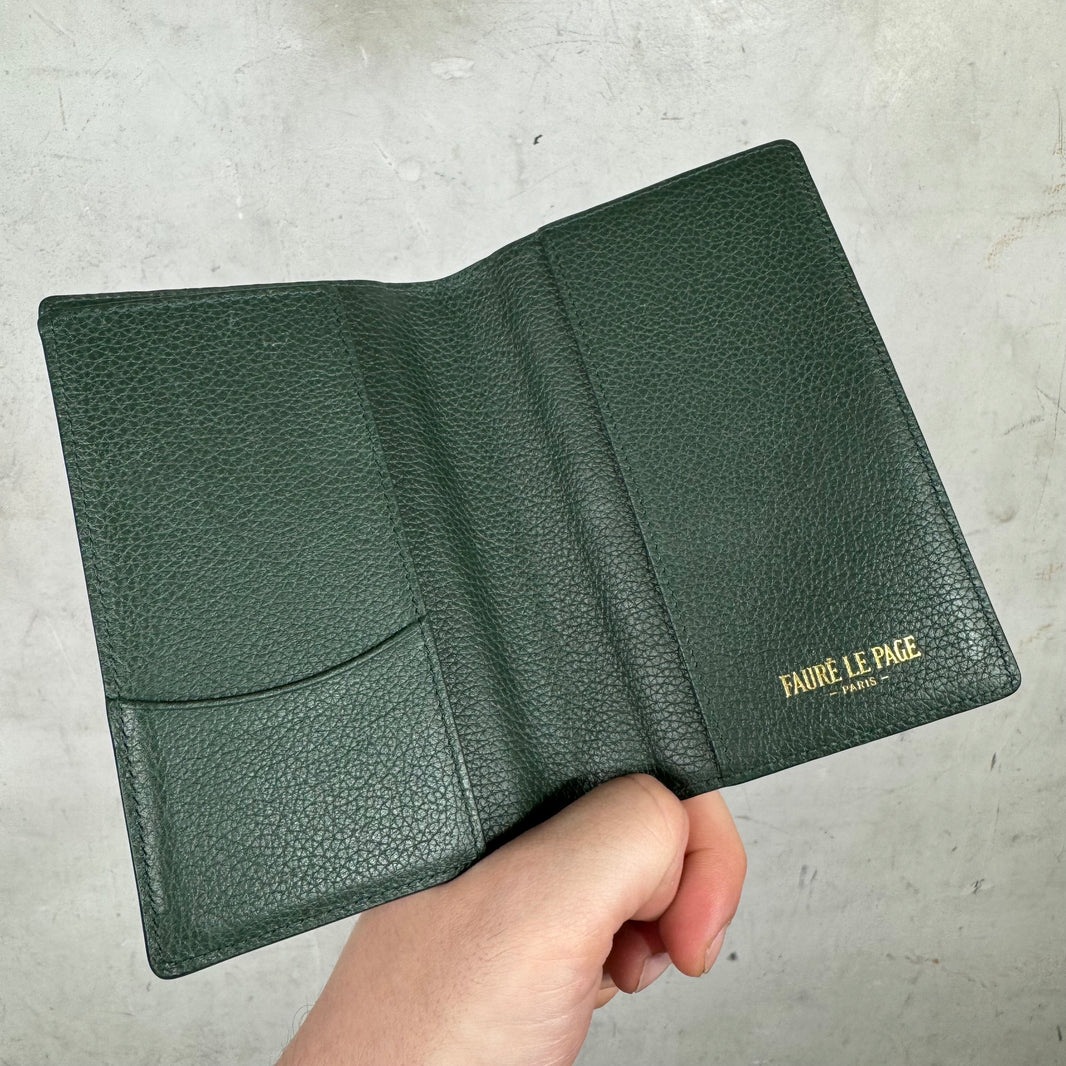 Faure Le Page Green Passport Holder