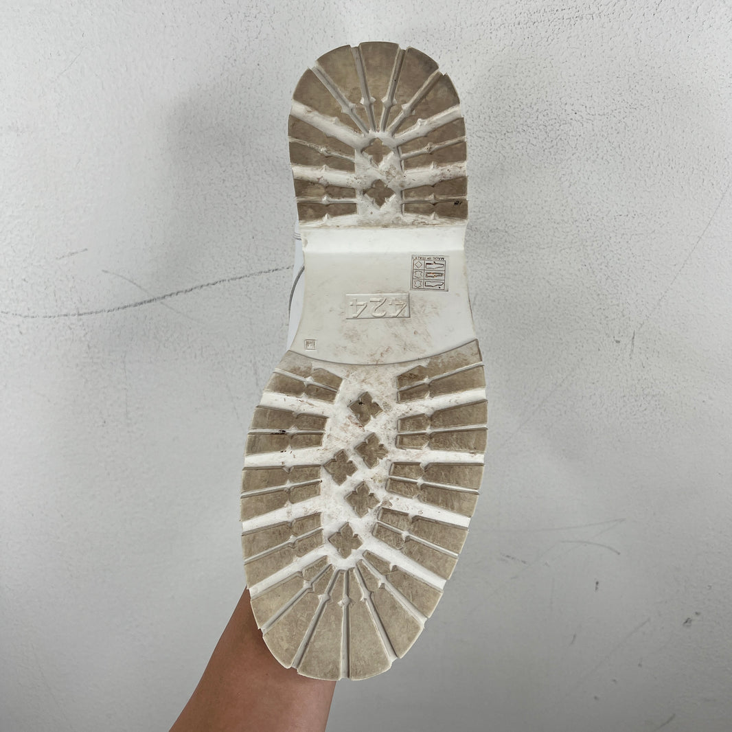 424 White Leather Derbys