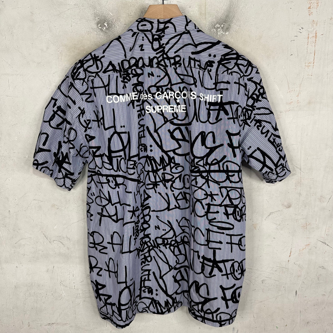 Supreme x CDG Scribble Zip Shirt