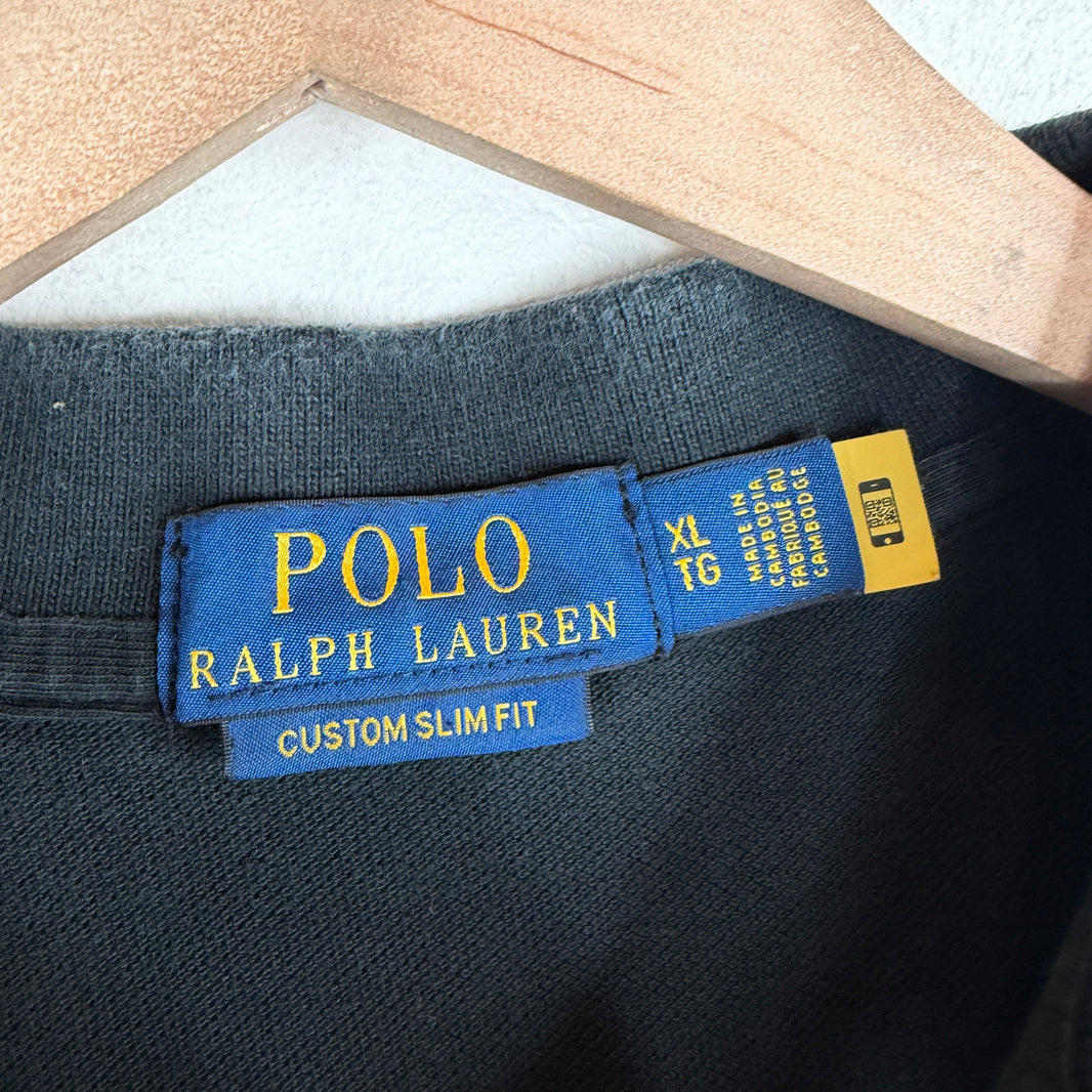 Polo Ralph Lauren Black 3 Horse Embroidered 3 Polo T-Shirt