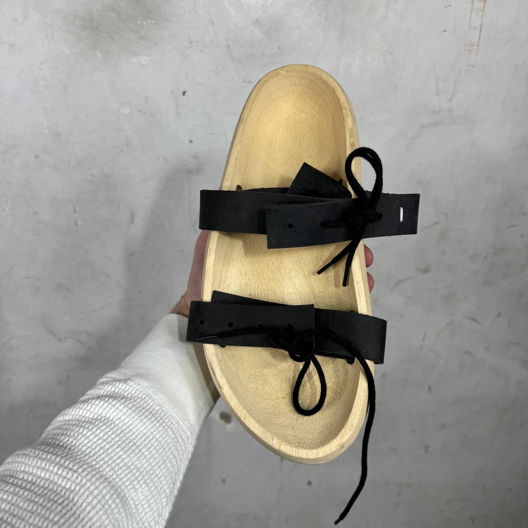 Margiela Wooden Strapped Clogs
