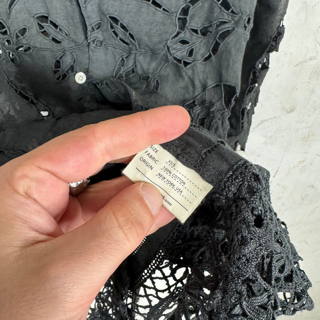 Bode Canvas Black Laced Shirt