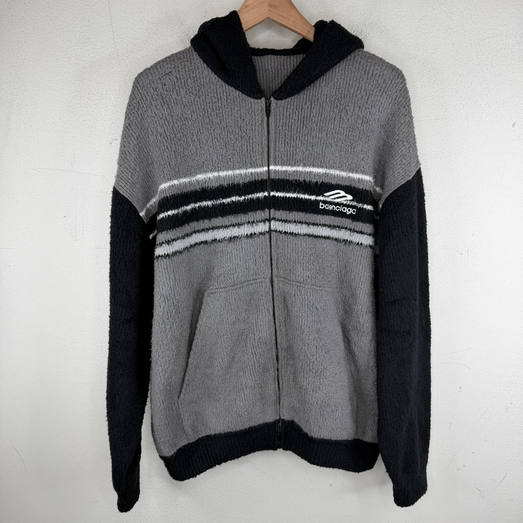 Balenciaga Sample 3B Logo Knit Hoodie