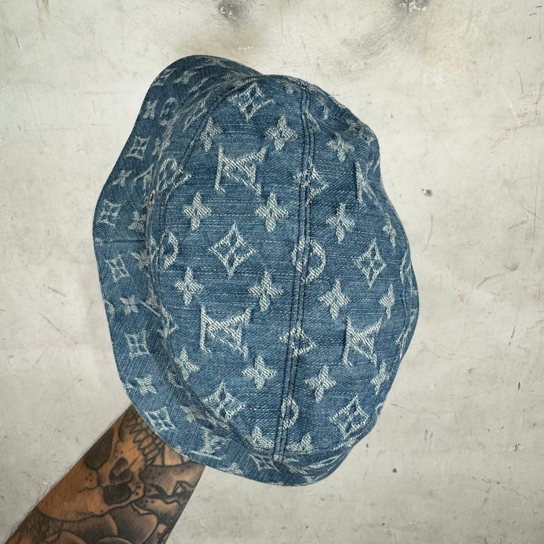 Louis Vuitton Reversible Denim Monogram Bucket Hat