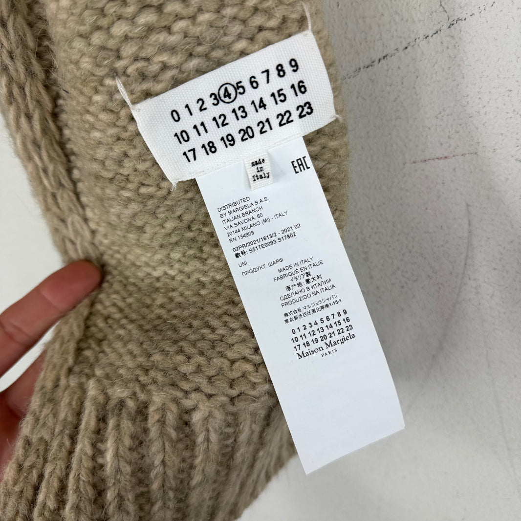 Margiela Beige Knit Scarf