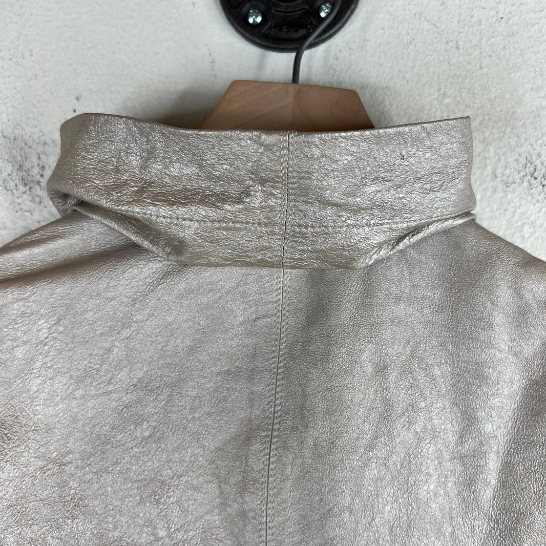 Rick Owens Silver Leather Vest