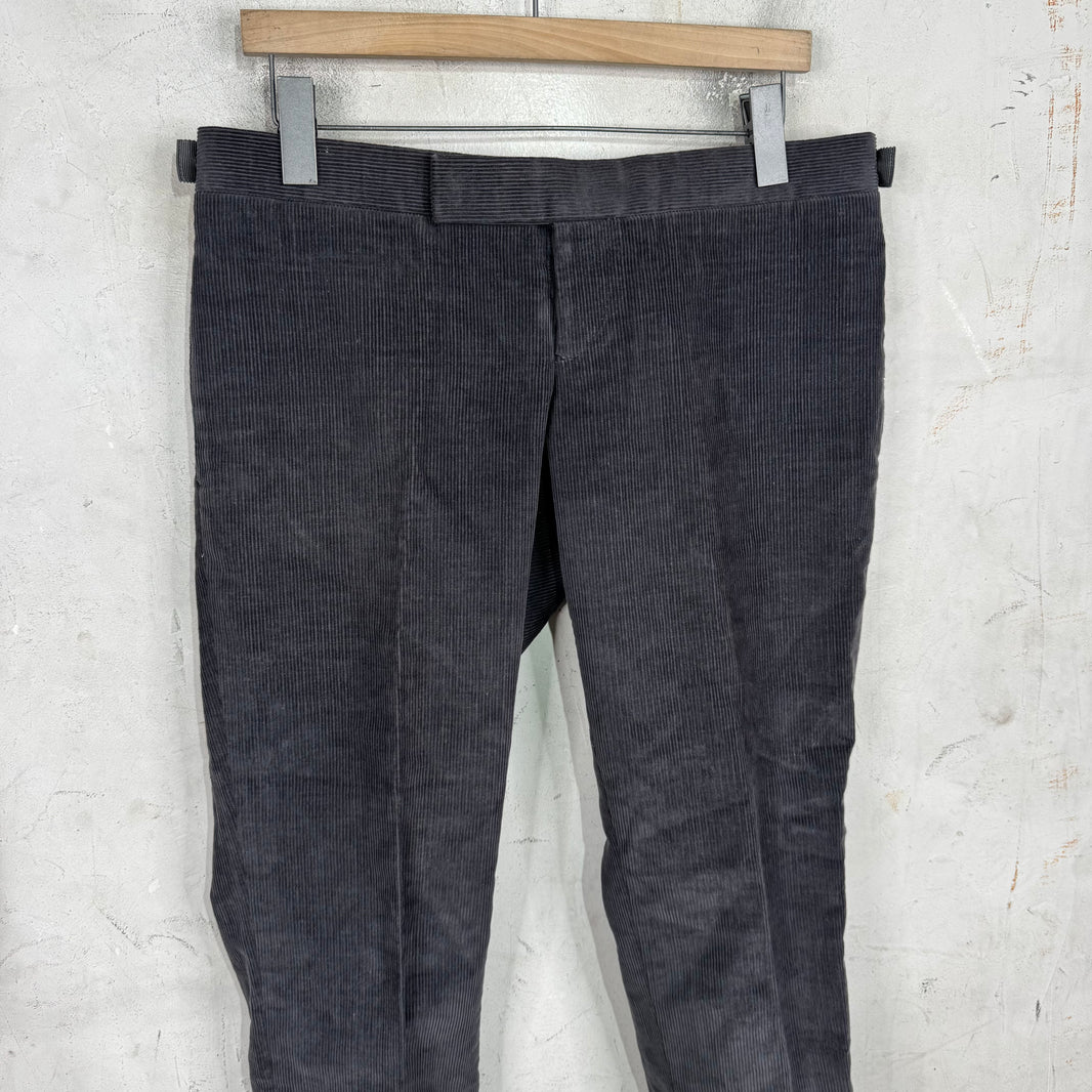 Thom Browne Dark Grey Corduroy Trousers