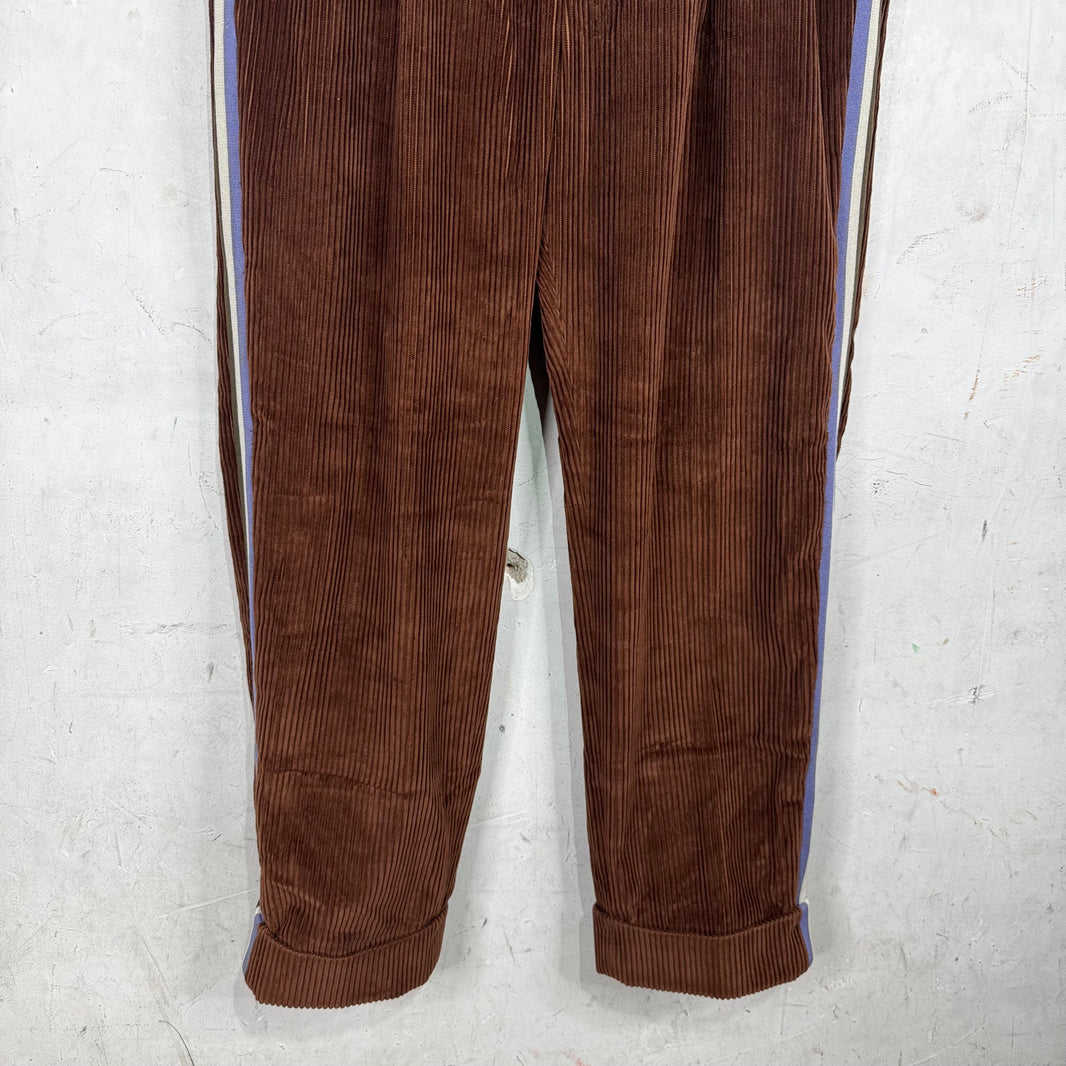 Gucci Brown Corduroy Striped Trousers