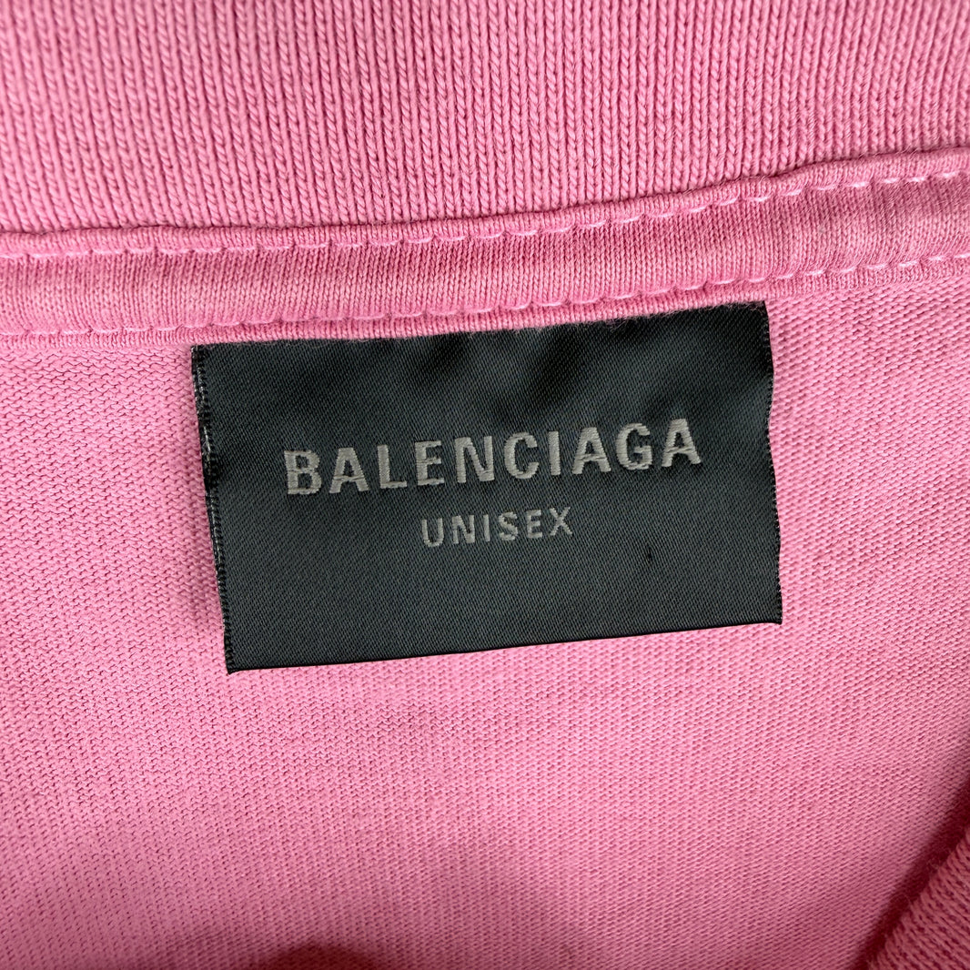 Balenciaga Pink Multi Logo T-Shirt