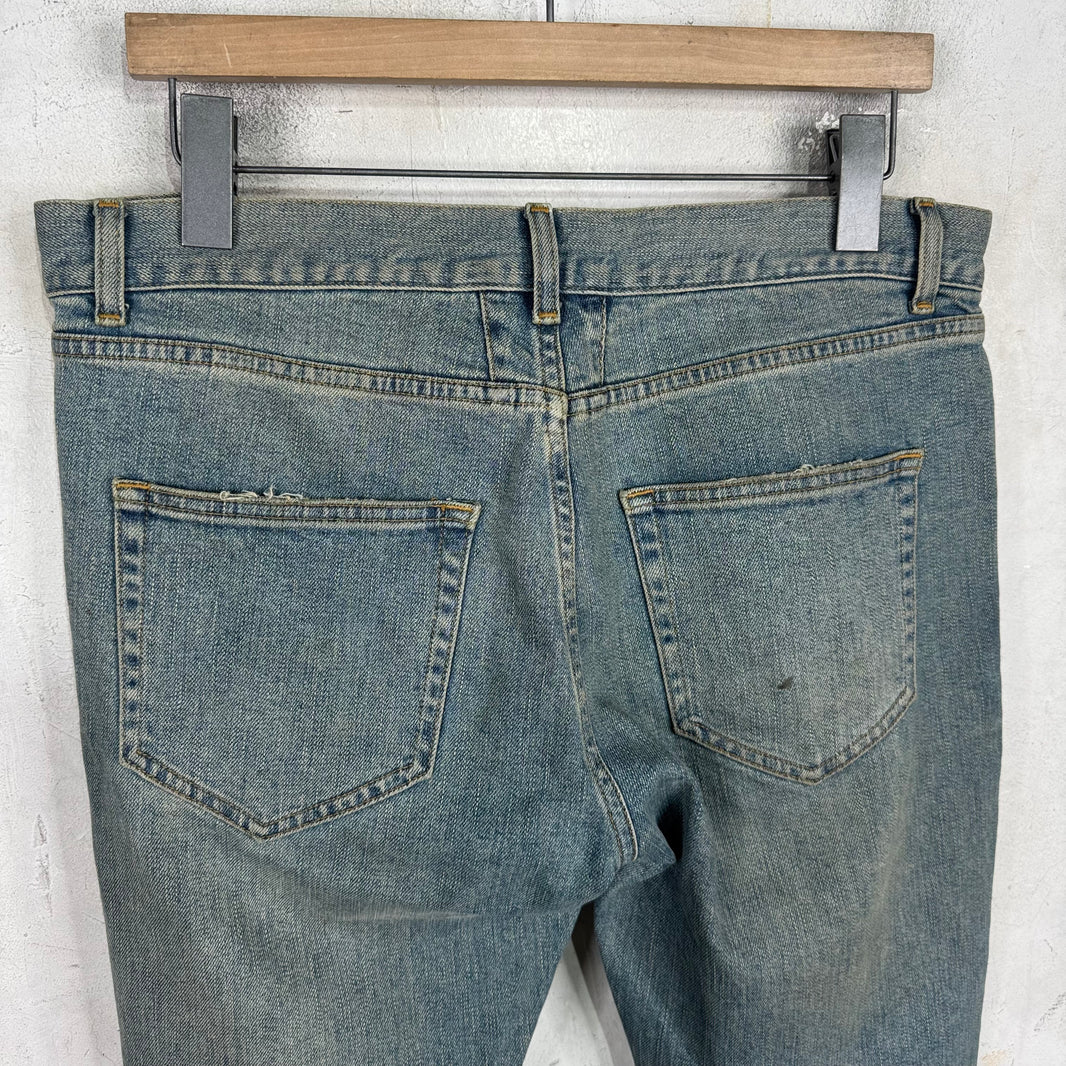 Saint Laurent 2015 Ripped Knee Dust Wash D02 Jeans