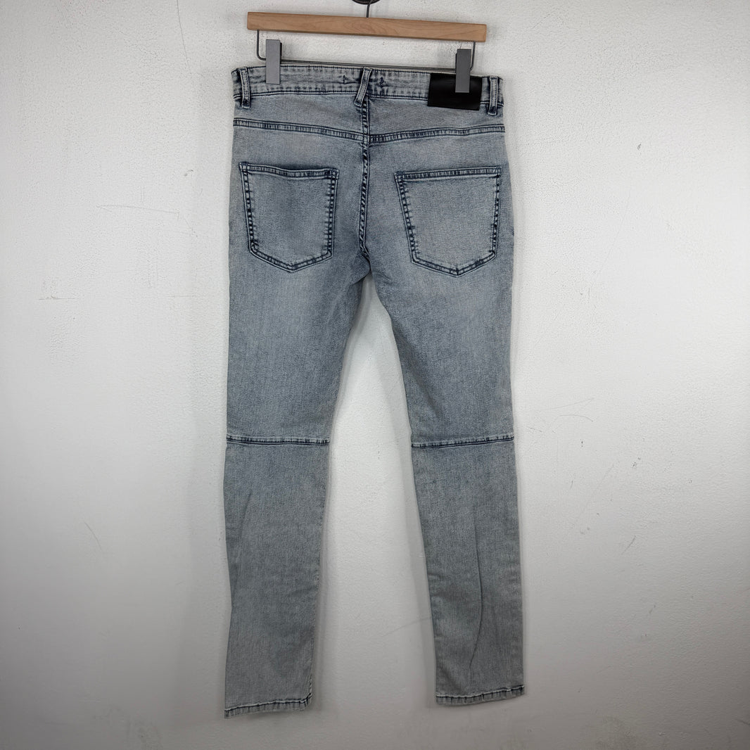 Pierre Balmain Kick Knee Skinny Moto Jeans