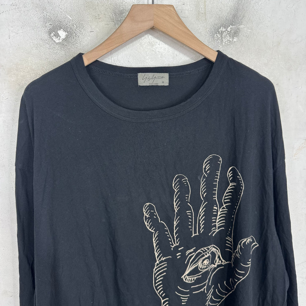 Yohji Yamamoto Eye Hand L/S T-Shirt