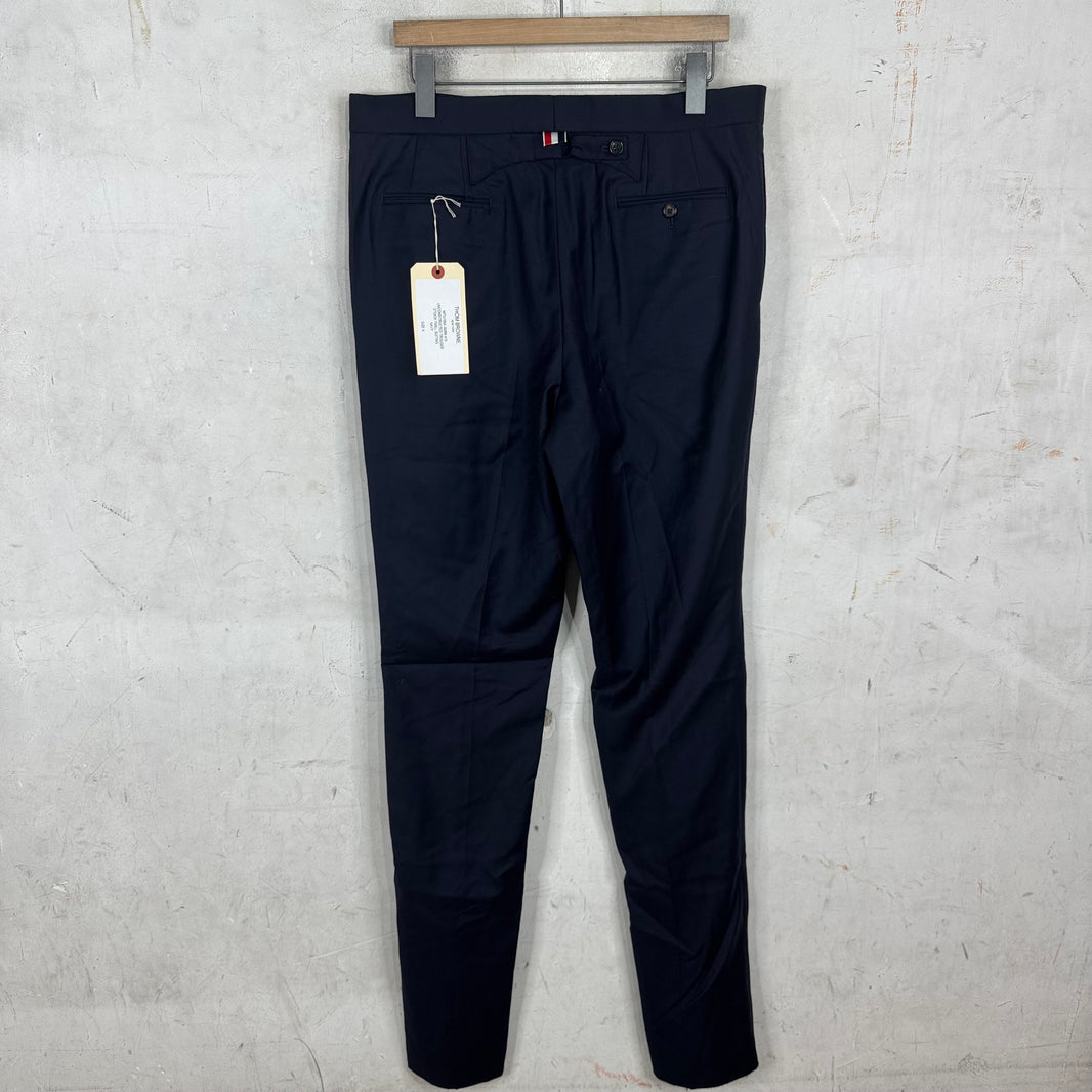 Thom Browne Navy Unconstructed Trousers