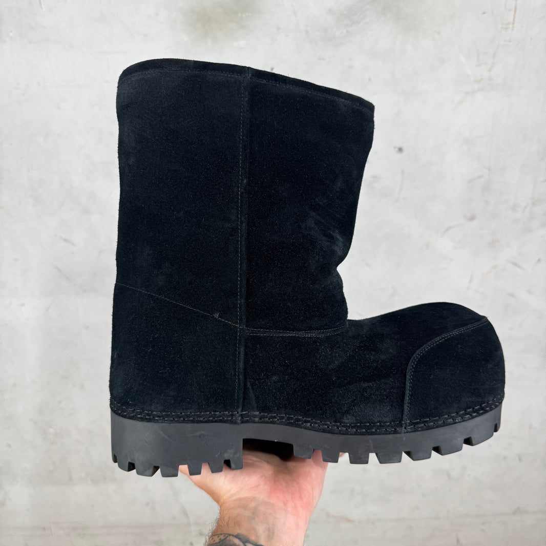 Balenciaga Black Suede Alaska Boots