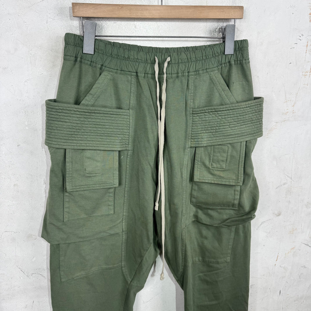 Rick Owens DRKSHDW Olive Creatch Sweatpants
