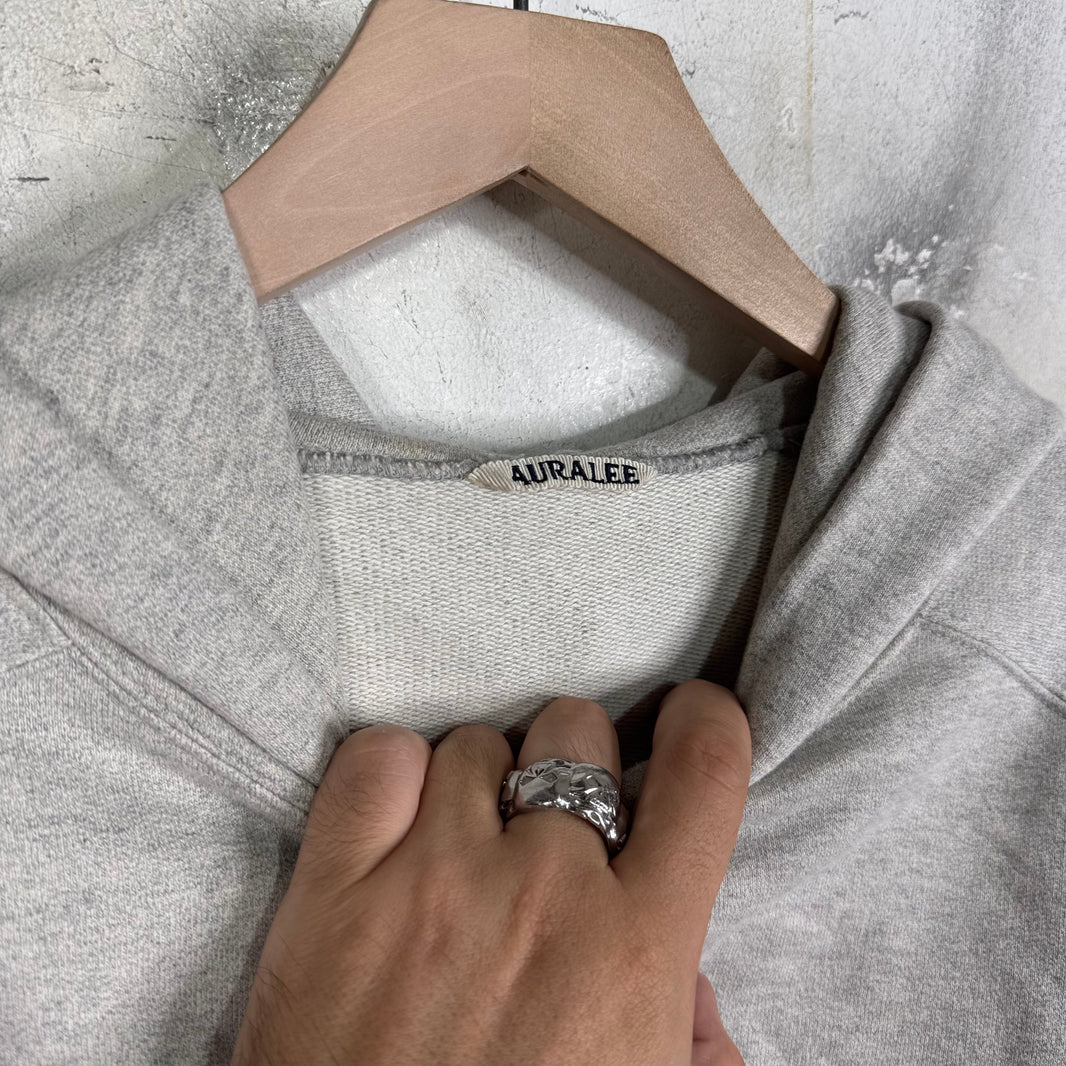 Auralee Grey Raglan Cut Hoodie