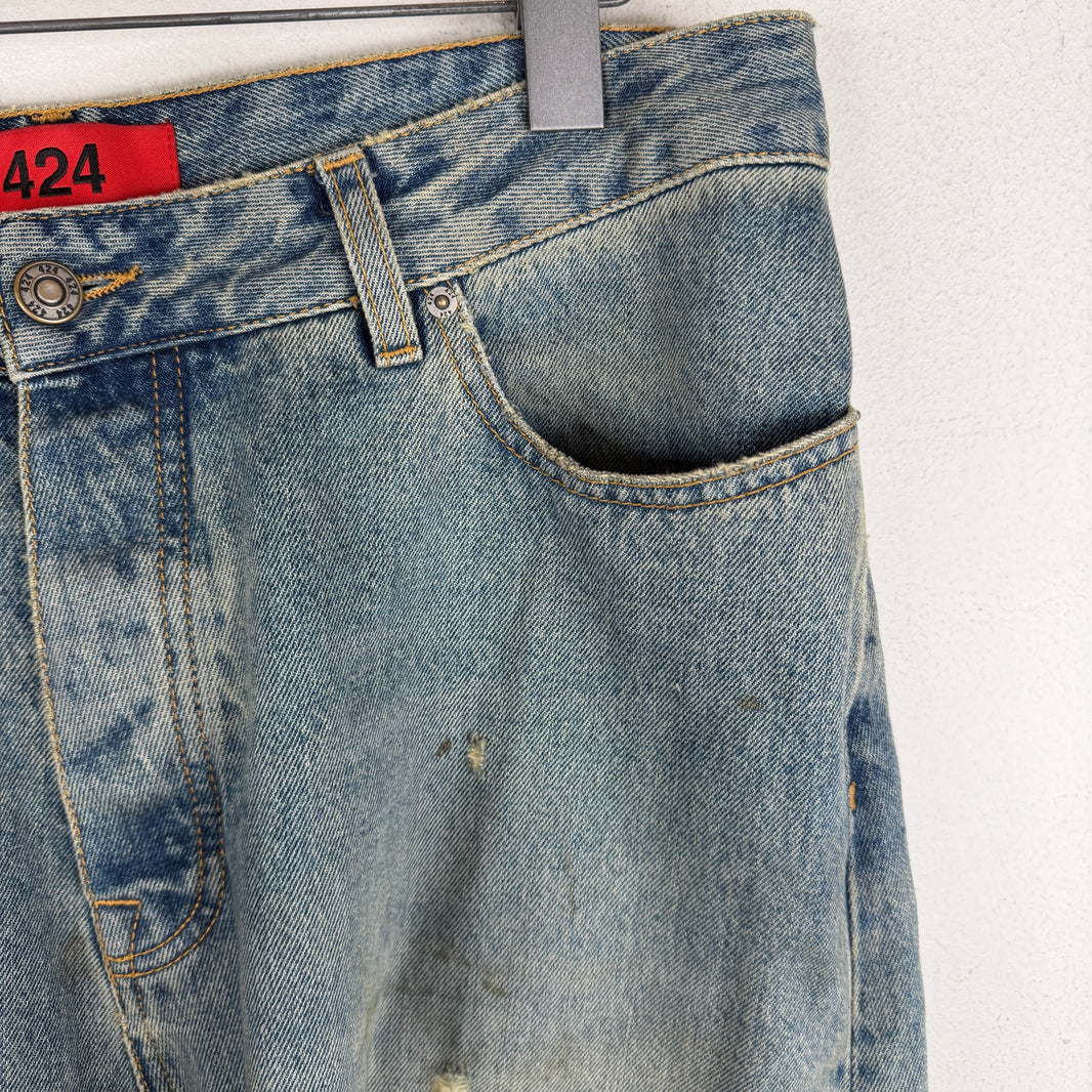424 Distressed Baggy Jeans