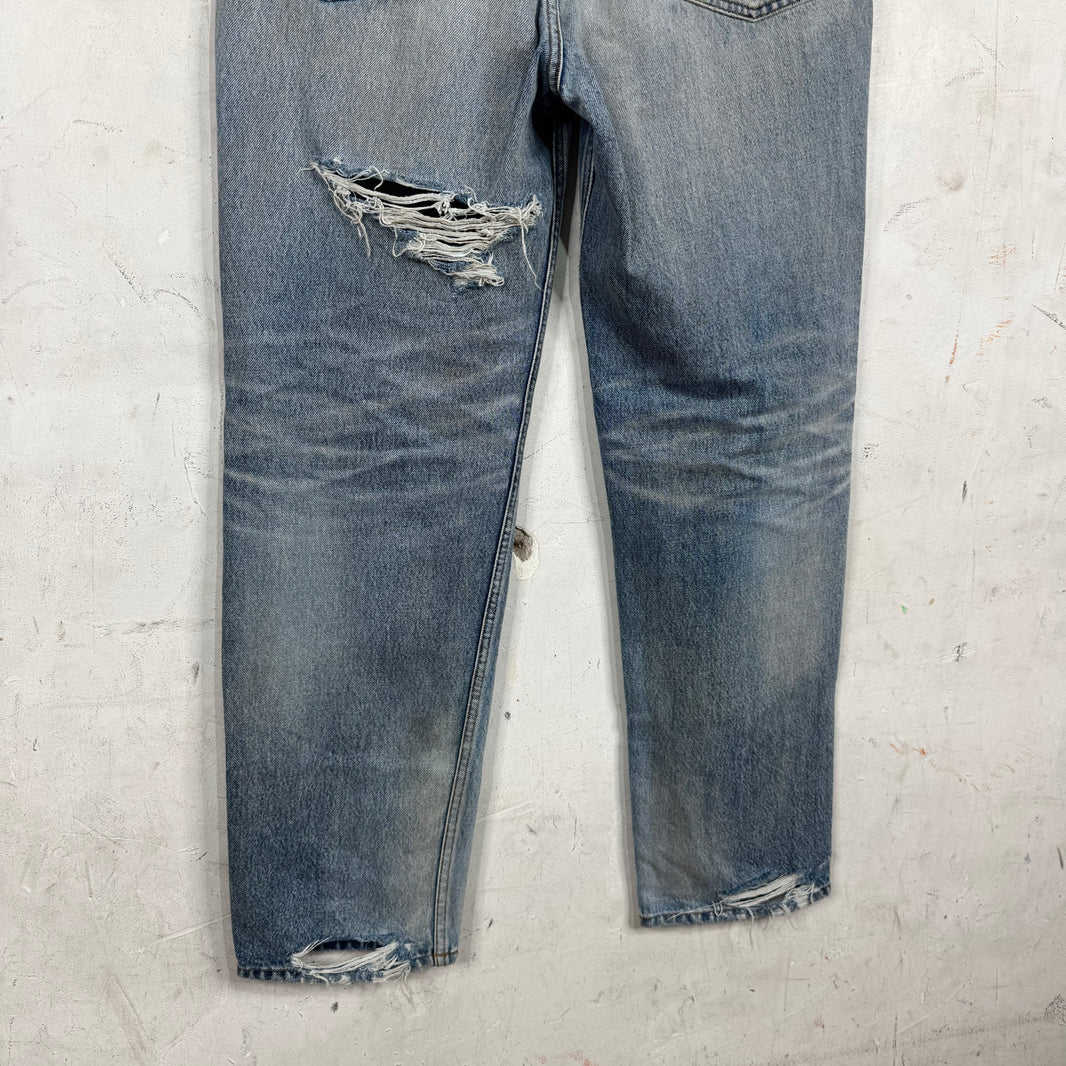 Balenciaga Distressed Layered Track Jeans