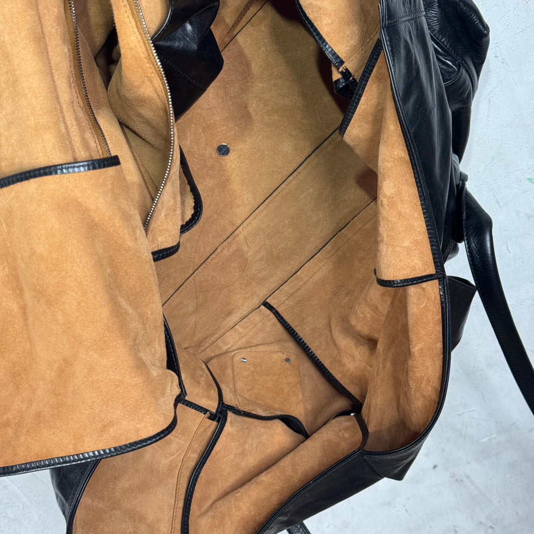 Bottega Veneta Black Arco Intrecciato Weekender Bag