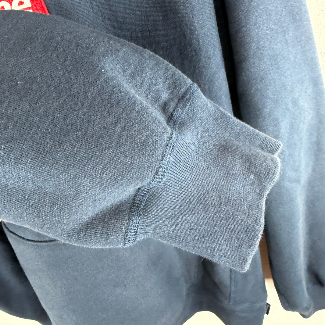 Supreme Navy/Red Box Logo Hoodie