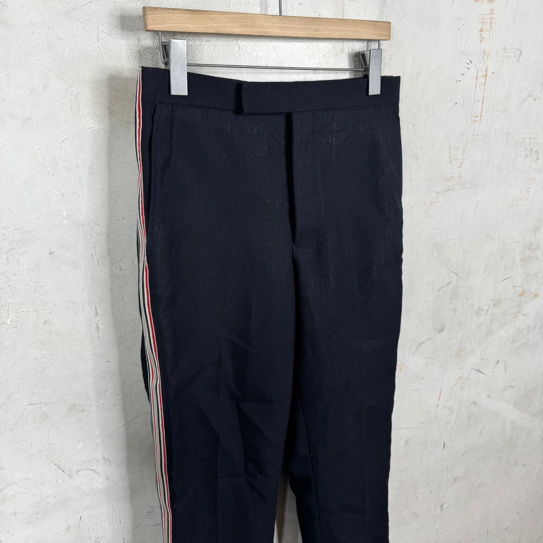 Thom Browne Sample Navy Zip Trousers