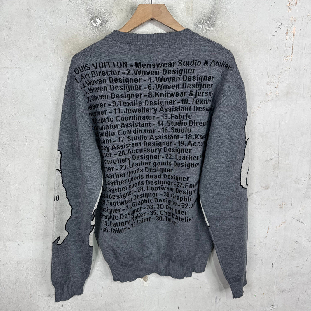 Louis Vuitton Grey Studio Sweater