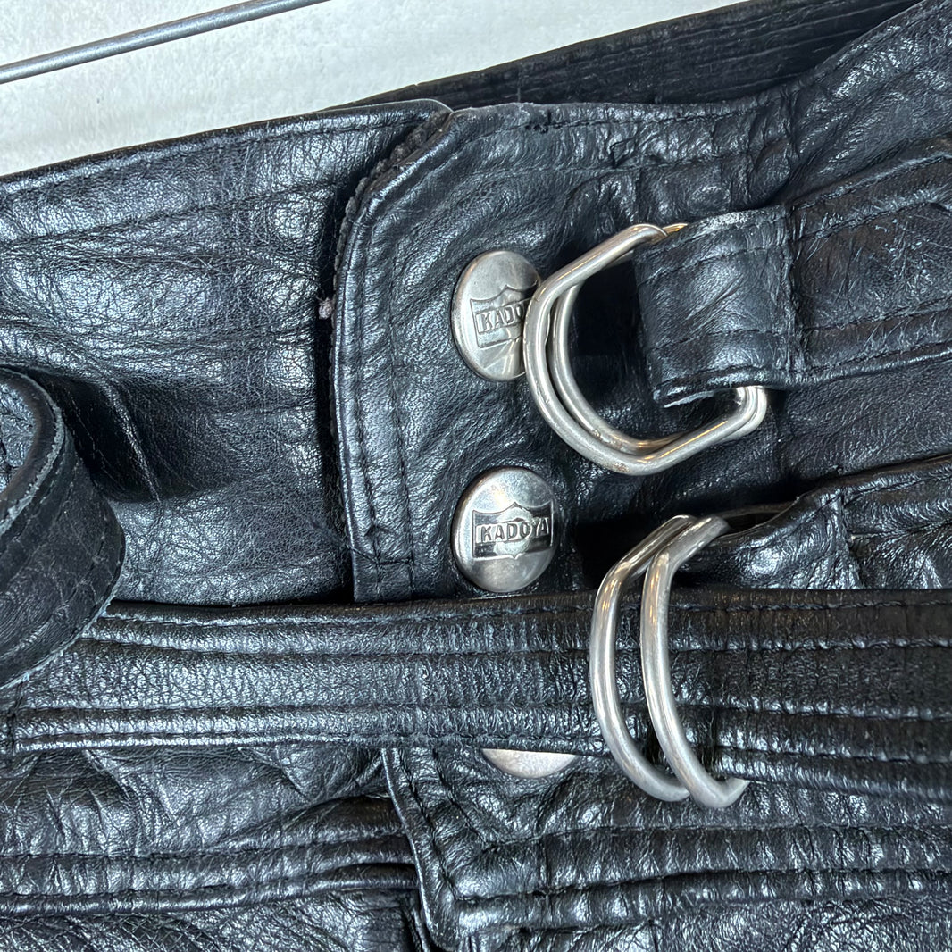 Vintage Kadoya Leather Biker Pants