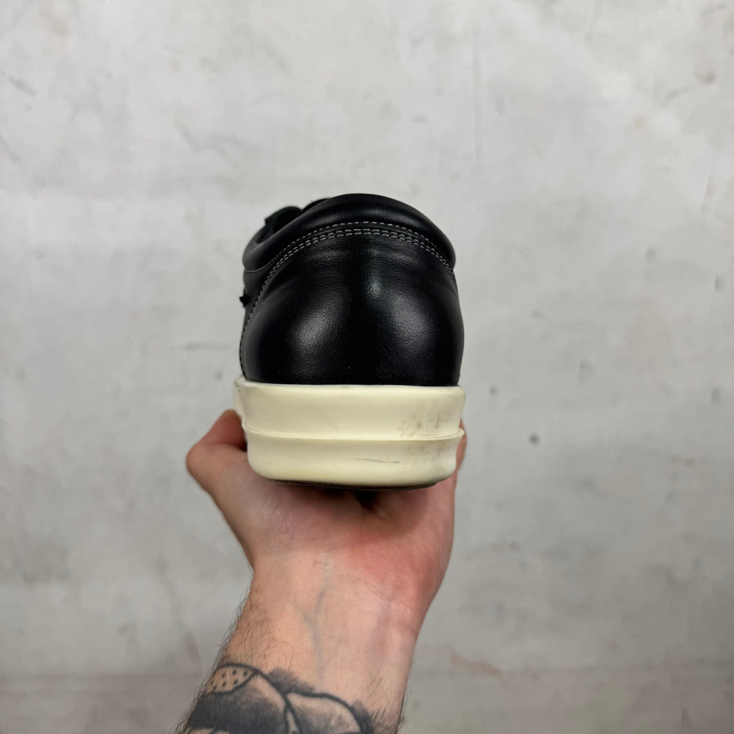 Rick Owens Tonal Black Leather Vans