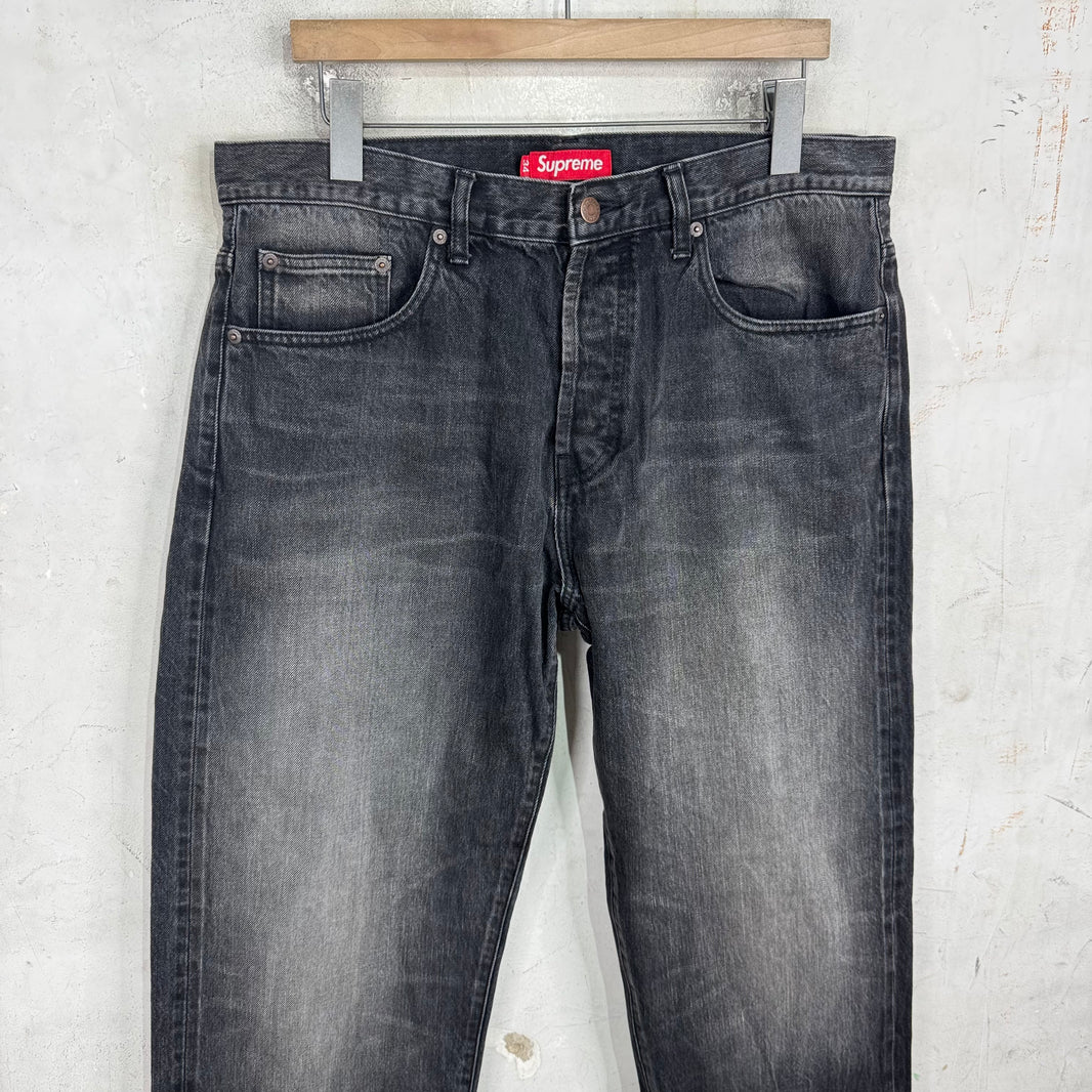 Supreme Faded Grey Selvedge Jeans