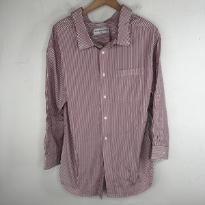 Balenciaga Red Striped Button Up Shirt