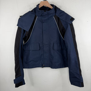 Balenciaga Navy Cropped Shell Jacket