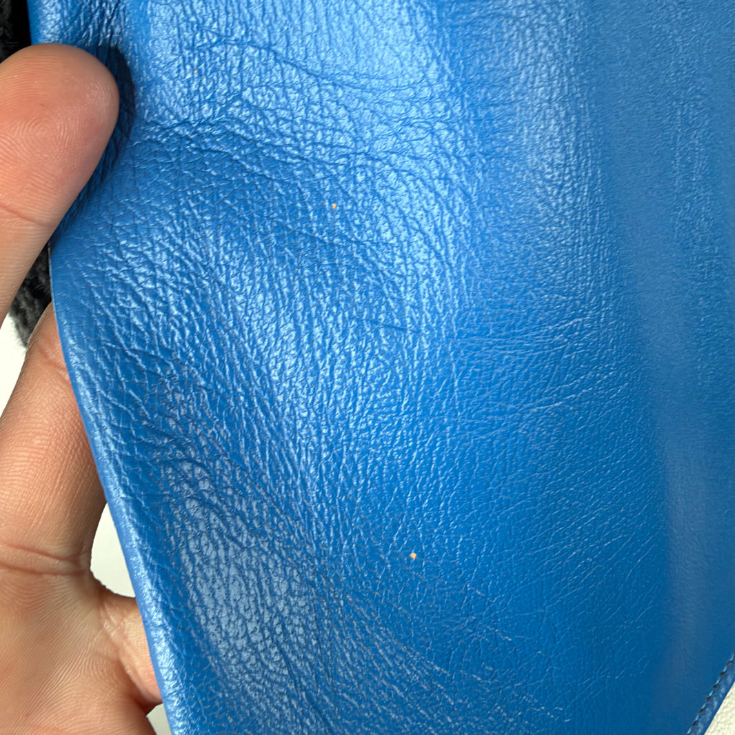 Undercover Blue Hybrid Leather Perfecto Jacket