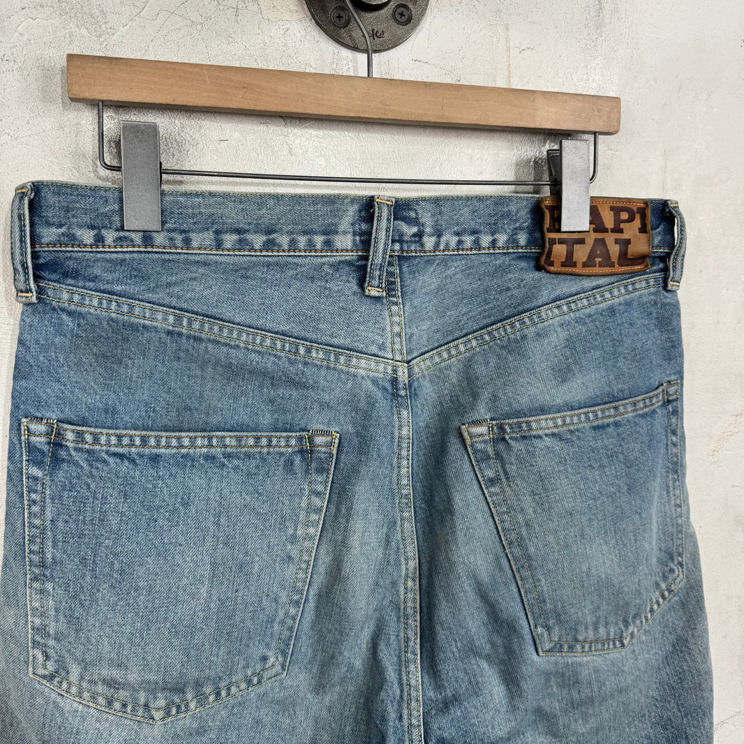 Kapital Rhinestone Studded Jean Shorts
