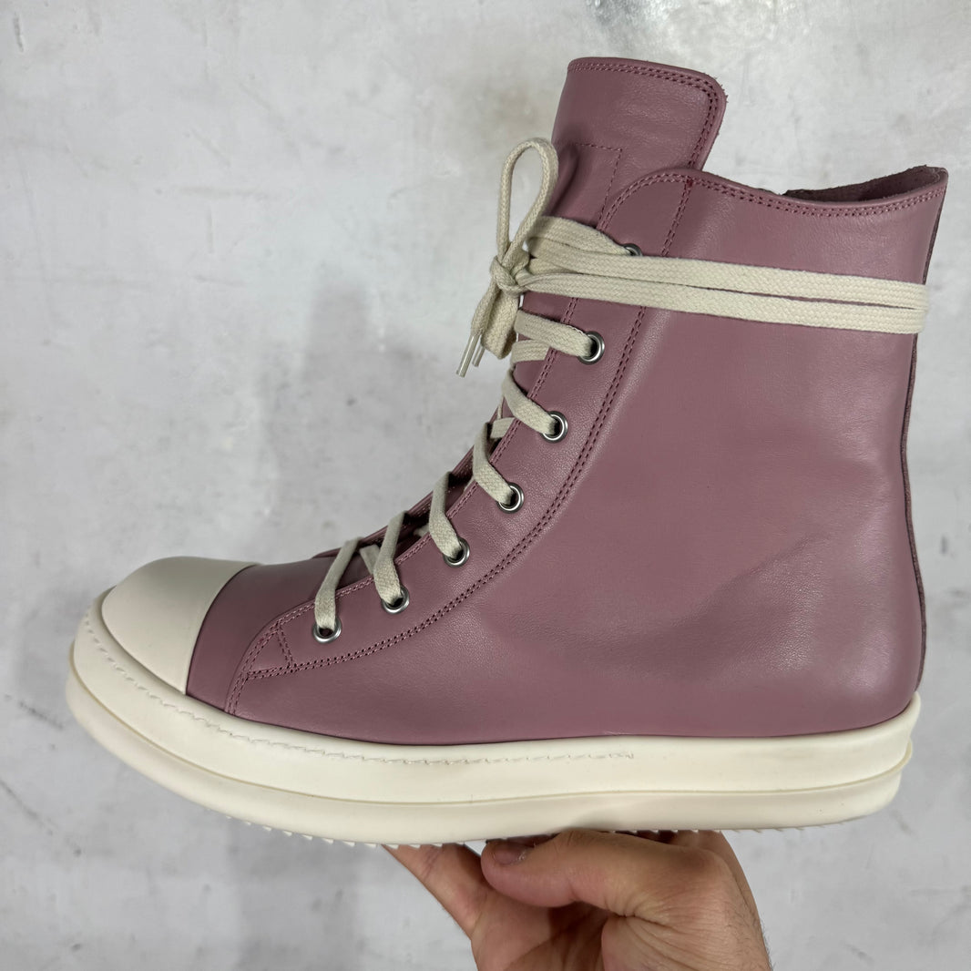 Rick Owens Pink Leather Ramone Highs