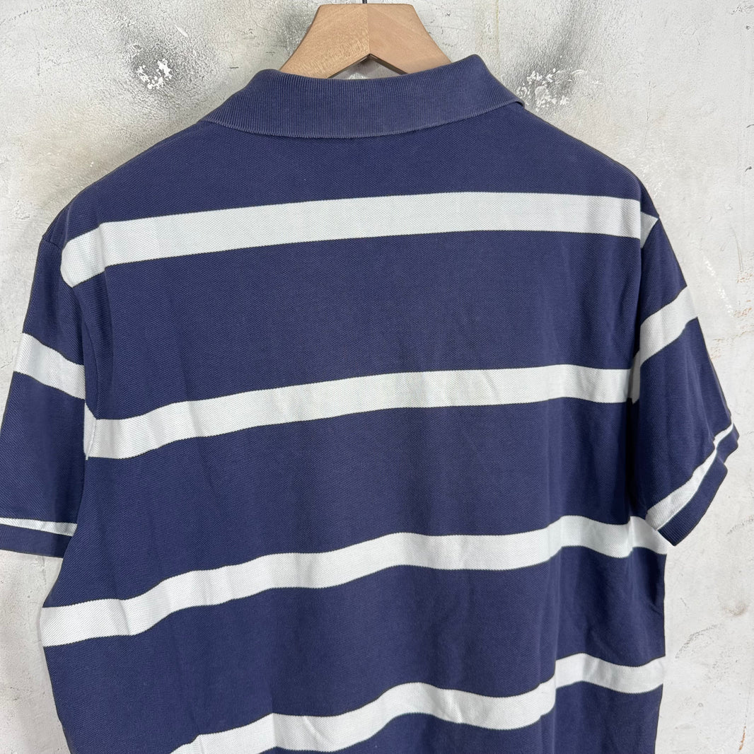 Ralph Lauren Striped Cricket Club Crest Polo