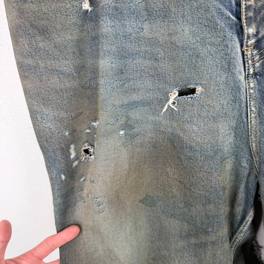 Balenciaga Super Destroyed Blue Jeans