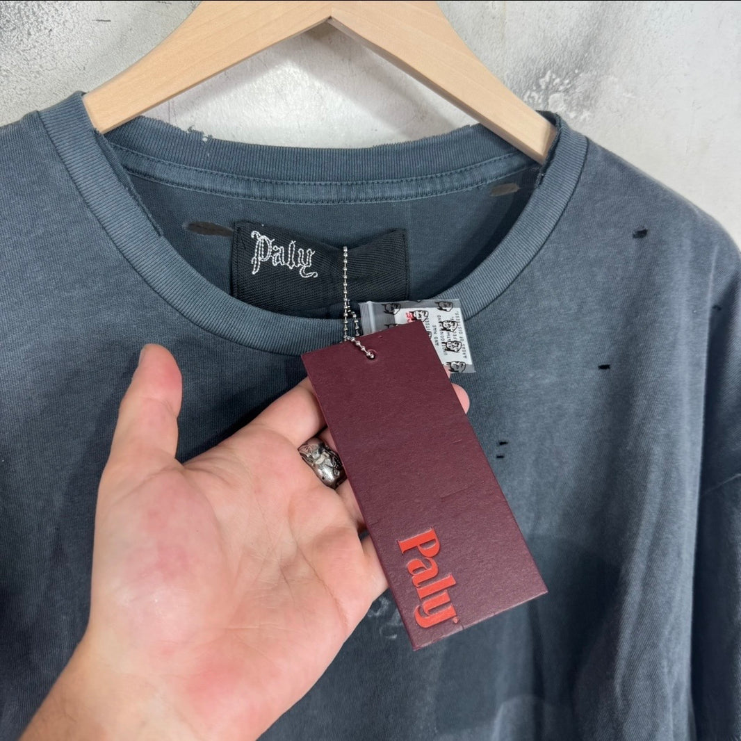 Paly Faded Black Ghost Pocket Logo T-Shirt