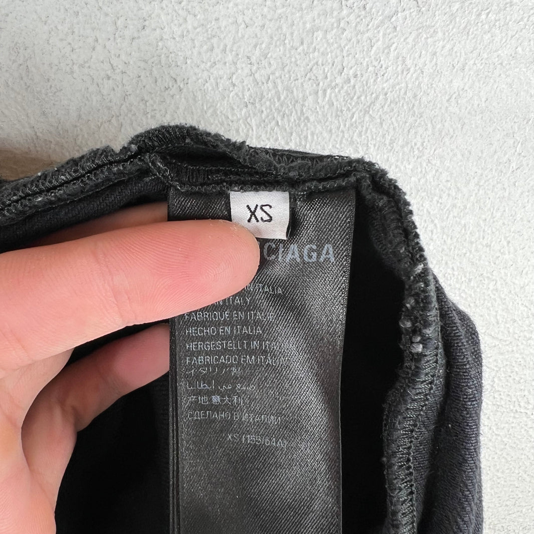 Balenciaga Mud Destroyed Black Jeans