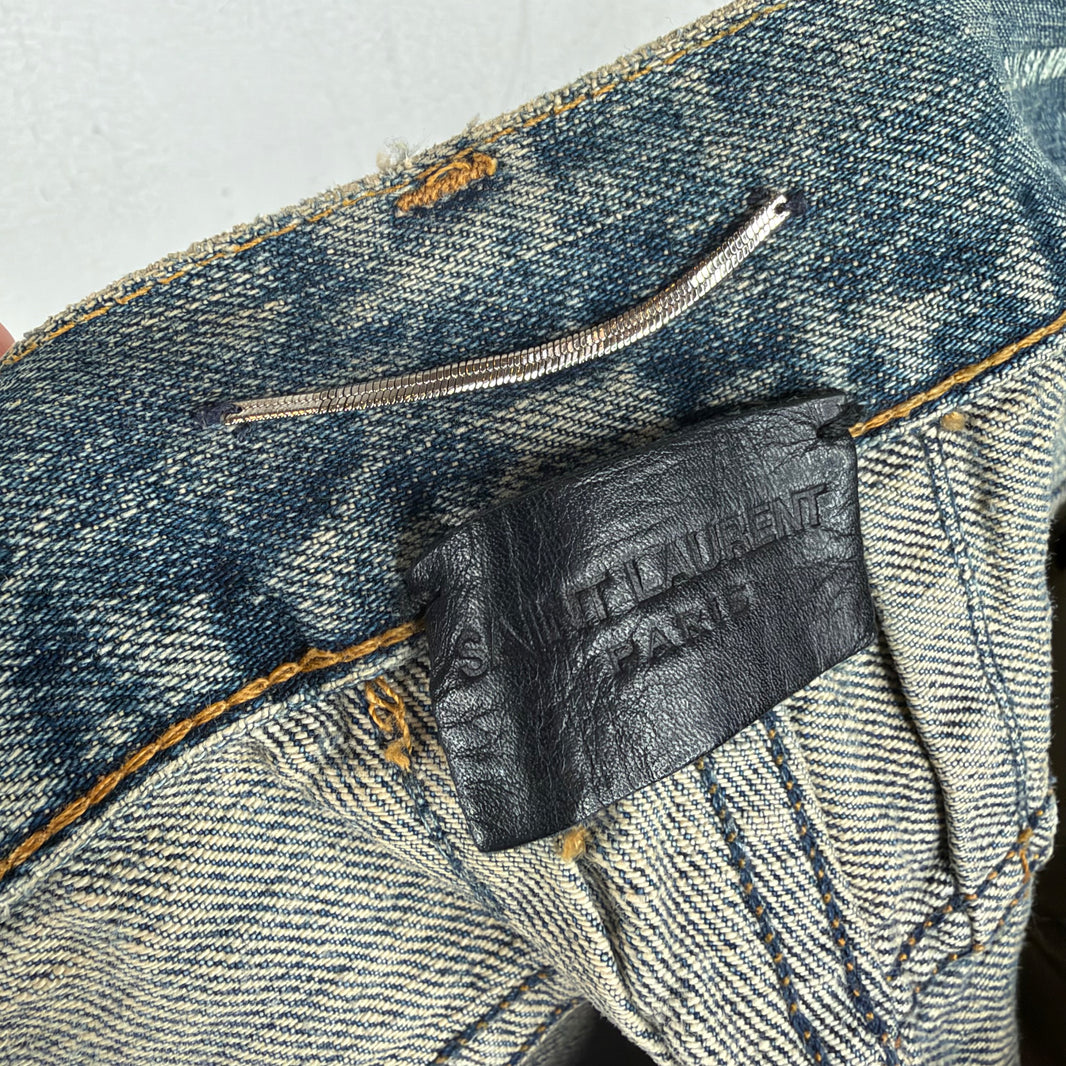 Saint Laurent Selvedge D10 Distressed Jeans