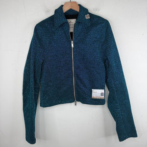 MMY Blue Patch Zip-Up Shirt Jacket