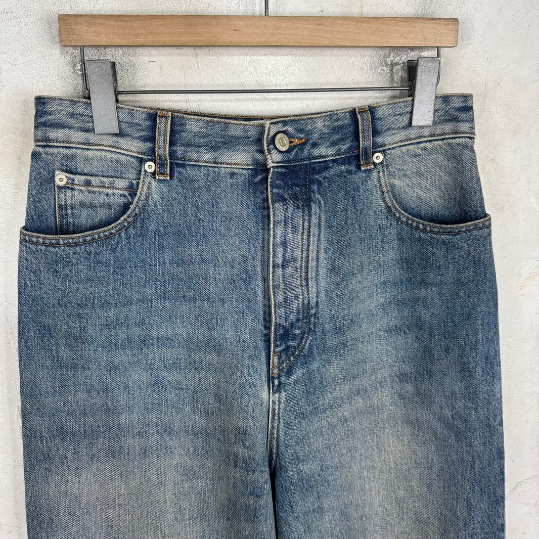 Loewe Dirty Wash High Rise Flared Jeans