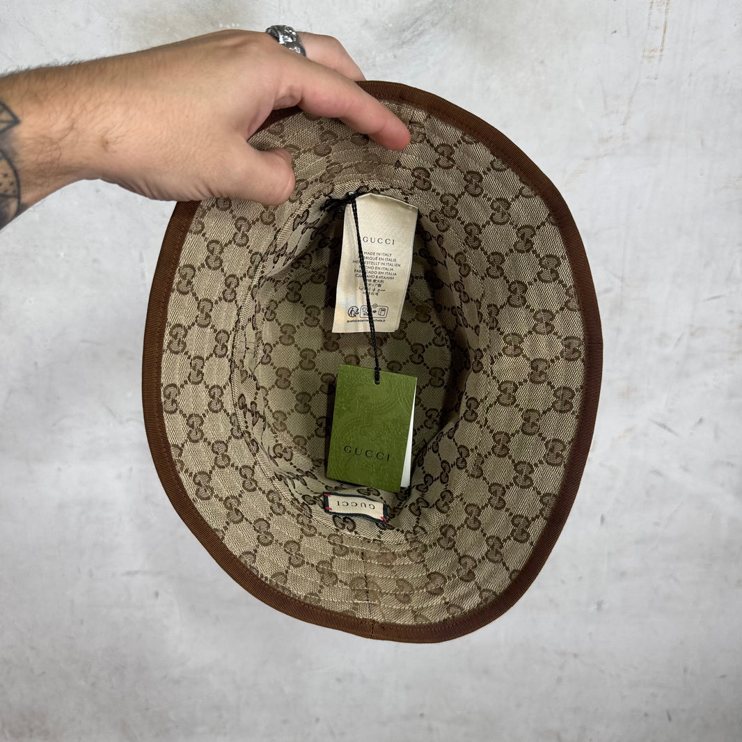 Gucci Reversible Canvas Monogram Bucket Hat