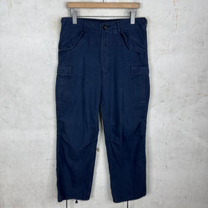 CDG Homme Navy Herringbone Cargos