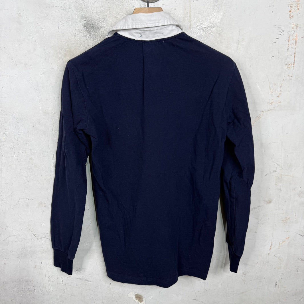 Ralph Lauren Navy White Big Horse L/S Polo